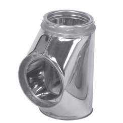 Selkirk Ultra-Temp Stainless Chimney Pipe Tee with Plug - For 8-Inch Inner Diameter Ultra-Temp