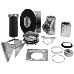 Selkirk Ultra-Temp Chimney Pipe Through-The-Wall Kit - For 8-Inch Inner Diameter Ultra-Temp