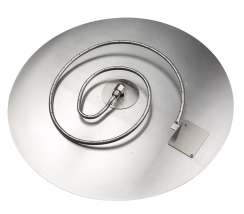 Fire By Design 18 Inch Flat Round Pan Complete Gas Fire Pit Electronic Ignition Kit - 24V