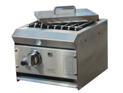 MHP Grills Stainless Steel Single Side Burner for Built-In Gas Grills