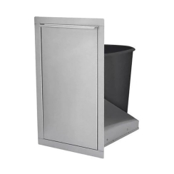 MHP Grills 17 Inch Stainless Steel Pull-Out Trash Compartment Drawer