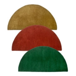 Minuteman Solid Color Half Round Hearth Rugs