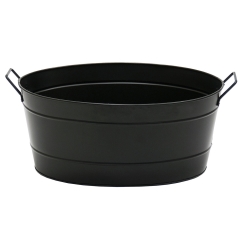 Minuteman Black Oval Fireplace Log Tub