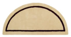 Minuteman Mesa Tan Half Round Hearth Rug