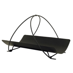 Minuteman Black Petite Panier Log Holder