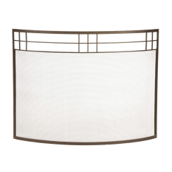 Minuteman Arts and Crafts Curved Fireplace Screen