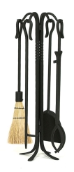Minuteman 26 Inch Shepherd's Hook Fireplace Tool Set