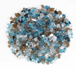 TessaRai Collection Mixed Color Fire Pit Glass - 10 Pounds
