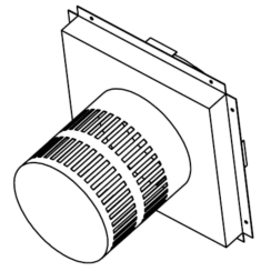 Montigo 4 Inch Inner Diameter Stainless Steel Horizontal Termination with Integral Mounting Frame