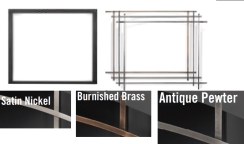 Napoleon 36 Inch Denali Front with Straight Iron Elements for Elevation Fireplaces
