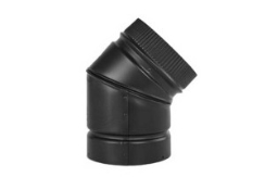 Napoleon 7 Inch 45 Degree Black Direct Vent Stove Pipe Elbow
