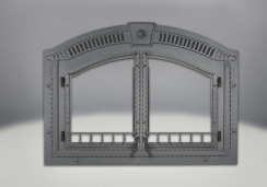 Napoleon Arched Wrought Iron Faceplate with Upper Grill and Keystone - FPWI-1 - High Country NZ6000 Fireplace