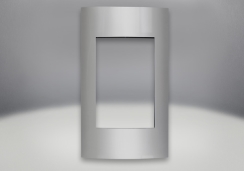 Napoleon Contemporary Brushed Stainless Steel Surround with Safety Barrier for Vittoria Fireplaces