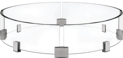 Napoleon Grills Round Tempered Glass Windscreen for Kensington and Victorian Gas Fire Tables