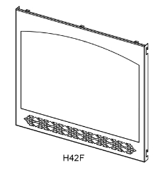 Napoleon H42F Heritage Decorative Front in Black for B42 Fireplaces