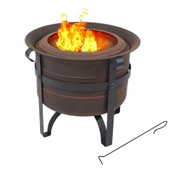 SunnyDaze 23 Inch Cauldron-Style Smokeless Woodburning Fire Pit