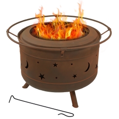 SunnyDaze 30 Inch Cosmic Smokeless Woodburning Fire Pit