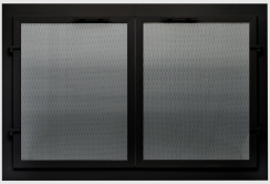Thermo-Rite Normandy Twin Panel Mesh Masonry Fireplace Door - Inside Fit