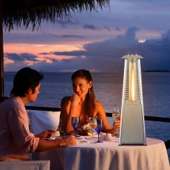 Costway 35 Inch Portable Mini Standing Glass Tube Pyramid Propane Patio Heater