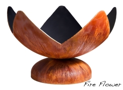 Ohio Flame Fire Flower Artisan Wood Burning Fire Bowl