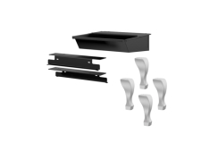 Osburn Brushed Nickel Cast Iron Leg Kit with Ash Pan and Safety Lid - For 2000 Wood Stove