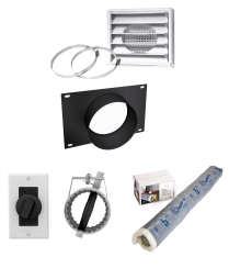 Osburn Outside Air Kit with Damper and Flex Connector - For Osburn 2000 and 2300 Pedestal Stove Models