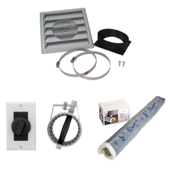 Osburn Outside Air Kit with Damper and Flex Connector - For Osburn Pedestal Stove Models