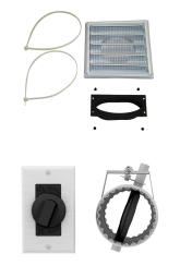 Osburn Oval Outside Air Adapter with Damper - For Osburn Wood Insert Models