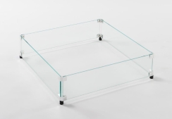 Outdoor Greatroom Company 24 x 24 Inch Square Tempered Glass Wind Guard