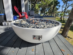 TessaRai Collection 40 Inch Patio Gas Fire Bowl - Push Button Ignition