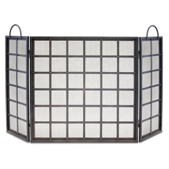 Pilgrim Manor Tri Panel Fireplace Screen