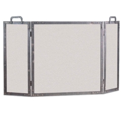 Pilgrim Old World Forged Iron Tri Panel Fireplace Screen