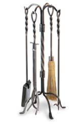 Pilgrim Twisted Rope Fireplace Tool Set