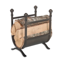 Pilgrim Burnished Black Ball and Claw Log Holder