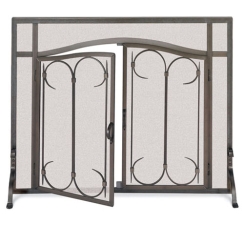Pilgrim Iron Gate Fireplace Screen with Arched Doors