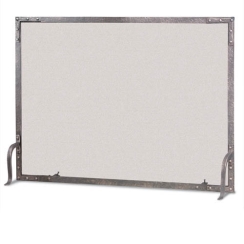 Pilgrim Old World Forged Iron Flat Top Fireplace Screen