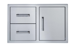 Primo 34 Inch Single Access Door with Double Drawers