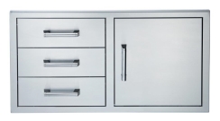 Primo Kit of Three 42 Inch Single Door with Triple Drawers