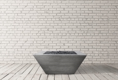 Prism Hardscapes Lombard Gas Fire Bowl - Match Lit