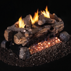 Real Fyre 16/18 Inch Evening Fyre Split Oak Vent Free Gas Log Set for G18 See-Thru Burners