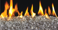 Real Fyre 18" Vented Bronze Fire Glass Set with Variable Flame Automatic Pilot Kit - Natural Gas