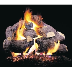 Real Fyre See Thru 30 Inch Charred Royal English Oak Vented Gas Logs - No Burner