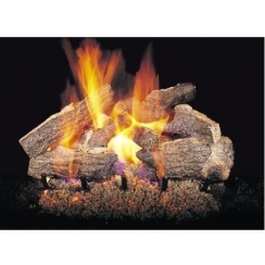Real Fyre 18 Inch Charred Rugged Split Oak Vented  Gas Logs - No Burner