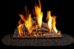 Real Fyre 30 Inch Shoreline Designed Oak Vented Gas Log Set for P45 Burners