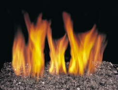 Real Fyre 18" SEE THRU Bronze Vented Natural Gas Fire Glass Set with Variable Flame Automatic Pilot Kit