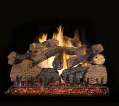 Real Fyre 30 Inch Charred Grizzly Oak Gas Log Set for GX4 or GX45 Burners