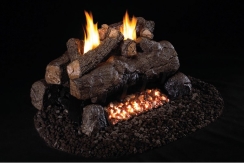 Real Fyre 24 Inch Evening Fyre Vent Free Gas Log Set for G18 See-Thru Burners