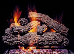 Real Fyre 30 Inch Rustic Oak Vented Gas Logs - No Burner