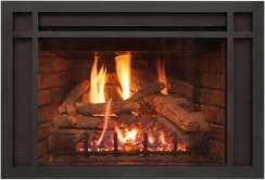 Real Fyre Black Mission Frame Overlay for DVI-30 Series Direct Vent Gas Fireplace Inserts