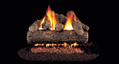 Real Fyre See Thru 30 Inch Golden Oak Designer Plus ANSI Certified Vented Natural Gas Log Set - Electronic Remote Pilot Kit
